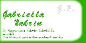 gabriella makrin business card